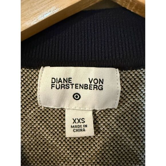 Diane Von Furstenberg X Target Size XXS Collared Midi Wrap Dress Black Geometric - Picture 13 of 13